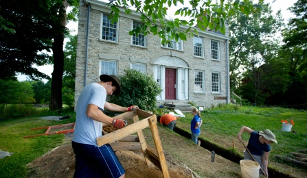 Archaeological excavation at Hull House. 