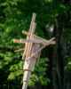Hwang also created a series of perches and possible nesting sites for birds using Indiana hardwoods. Photo: Hadley Fruits