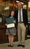 Ashley Cercone, left, winner of the Department of Anthropology Leadership Award and winner of the 2015 Student Poster Competition, with her advisor, Dr. Peter Biehl.