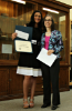 Sarah Hussain, left, recipient of the Nathaniel Cantor Award is pictured with her advisor, Dr. Vasiliki Neofotistos.