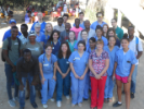 Members of the UB global medicine team gather for a photograph with their translators in the small, rural village of Fontaine, Haiti.