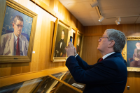 Irish Ambassador Daniel Mulhall gets a private tour of UB’s world-renowned James Joyce Collection, fulfilling a dream. Photo by Meredith Forrest Kulwicki.