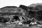 A home destroyed by a massive landslide sits in a field of debris near Oso, Wash. Photo: Marcus Yam/The Seattle Times