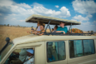Students spent time in Serengeti National Park. “You’re standing all day [in the safari vehicle], dirt on your face, but it was the greatest feeling to be there,” says Nerber. Adds Debbie Grossman: “It was very relaxing after being through some emotional moments on the trip.”