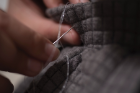 Close-up of Marván stitching