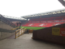 A view of Anfield, the historic home of the Liverpool Football Club.
