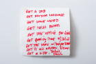 Paper Napkin by Jack Powers: Powers, founder of the Stone Soup Poets, scribbled this list onto a napkin. Photo: Douglas Levere