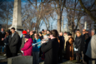 attendees at cemetery. 