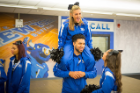 UB's cheerleading squad is excited to return to March Madness with the men's basketball team for the second straight year. Photo: Douglas Levere