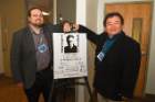 Symposium organizers included Jason Benedict (left), UB assistant professor of chemistry, and Yu-Sheng Chen, a beamline scientist at the University of Chicago and the Advanced Photon Source.