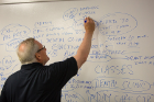 A white board was useful in the Emergency Operations Center. Photo: Meredith Forrest Kulwicki