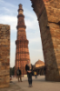 Kayleigh Reed stands in front of the Qutb Minar, a 73-meter minaret in New Delhi.