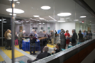 Donors and their families celebrated in the building’s many informal spaces designed to encourage collaboration and interaction between faculty, students and staff. 