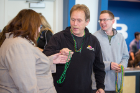 Tuesday was Mardi Gras, and staff from Student Life handed out traditional Mardi Gras beads in the Student Union.