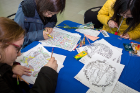 Love and Support Day in the Student Union included some relaxing activities, like coloring.