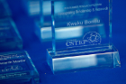 A close-up view of the recognition plaques presented to participants in CSTEP's 2018 Summer Research Program.