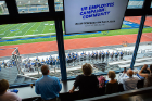 The Thunder of the East, UB's marching band, performed songs from the field.