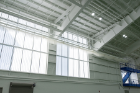 The fieldhouse features 15,000 square feet of filtered daylight wall panels.