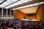 The University Honors College held its recognition ceremony on May 17 in Lippes Concert Hall in Slee Hall on the North Campus. Photo: Douglas Levere