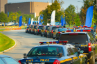 State police and other first responders were some of the many details coordinated for President Barack Obama's visit to UB in 2013. Photo: Douglas Levere