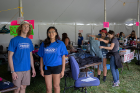 Students check out items for their dorm rooms at the UB ReUSE move-in sale. Photo: Meredith Forrest Kulwicki