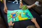 After they created their masterpieces, kids could bring them to a table to be photographed. The photos will be shared with the MVVA team and may inspire their playground design. In fact, MVVA is incorporating a child's idea into its design for a park in another city.