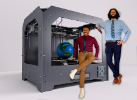 Team Layer Slayer: Kamal Patel (standing), Daunel Augustin (seated) and Daniel Hutchinson (not pictured). Its product is a proprietary, cloud-based education platform for 3D printing that enables companies to take advantage of additive manufacturing technologies.