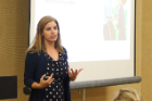 Amanda B. Nickerson, PhD, of UB's Alberti Center for Bullying Abuse Prevention presents during the "Bullying and Substance Use Among Adolescents" workshop