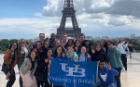 Along with staff advisors Barb Ricotta, Dean of Students and Phyllis Floro, Director of Student Engagement, SLIDE participants visited the Eiffel Tower and learned why it was built, met other tourists, and spent time relaxing and taking in the site. 