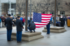 The annual flag raising ceremony pays tribute to our military men and women each Veterans Day.
