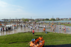 A full view of the muddy Oozefest courts.