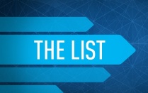 Decorative image that reads "the list". 