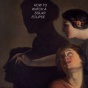 A painting of the invention of the art of drawing, where a female figure traces a mans silouhette on a wall. Text superimposed reads "How to watch a Solar Eclipse.". 