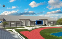 Rendering of new athletics fieldhouse. 