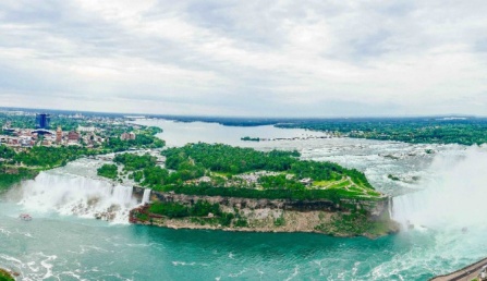 A bird's eye view of Niagara Falls. 