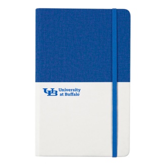 Zoom image: A personalized notebook with the UB master brand mark