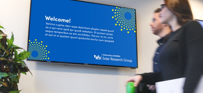 Digital Signage for UB Solar Research Group. 