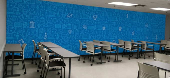 Zoom image: Example of the wallpaper on an accent wall. 