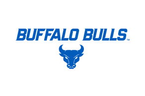 Buffalo Bulls Wordmark with centered Spirit Mark on bottom. 