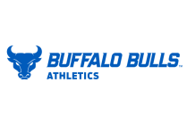 Buffalo Bulls Athletics Wordmark with spirit mark left-justified. 