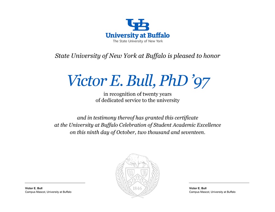 Award Certificate Templates Identity and Brand University at Buffalo