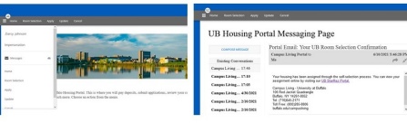 Screenshot of the housing portal. 