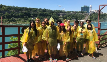 CLIMB Students at Niagara Falls Cave of the Winds. 