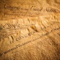 A picture of the declaration of independence. 