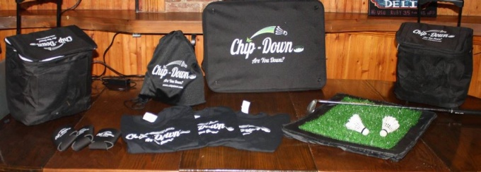 Chip-Down is a portable golf game. 