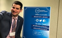 Zoom image: SUNY President of the Student Assembly Marc Cohen 