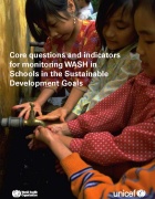 Core Questions and Indicators for monitoring WaSH in schools cover page. 
