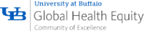 UB Community of Excellence in Global Health Equity Logo. 