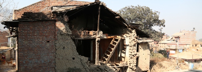Image of a destroyed home in Nepal-Photo by Sadi Dhakhwa, January 2018. 