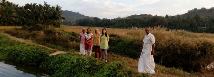 Team with farmers in Kerala. 